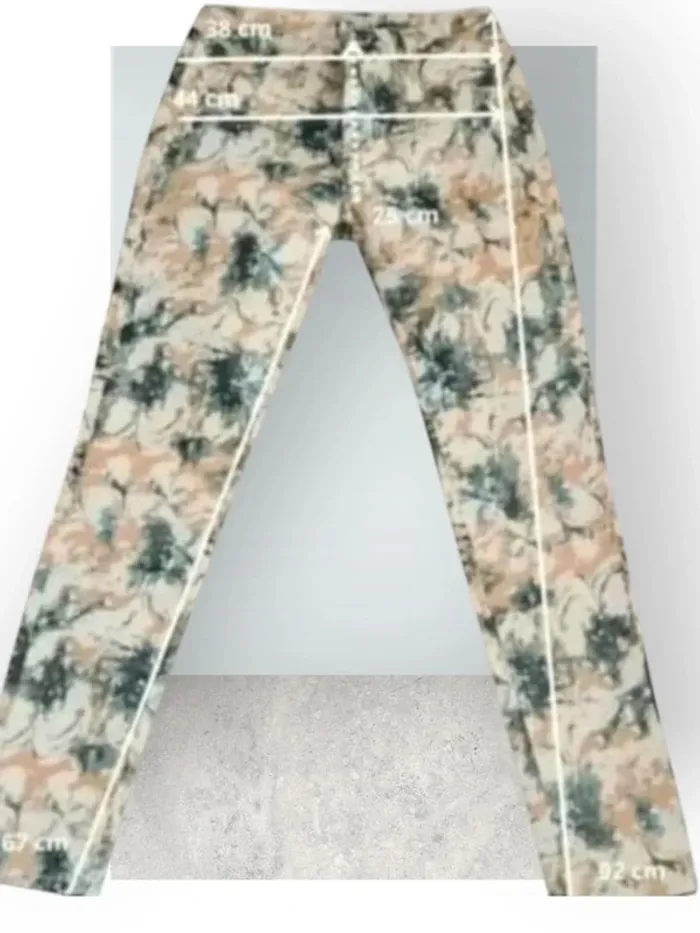 Jean ajusté imprimé ,Toxic3 ,coupe slim crop ,taille mi-haute ,stretch - photo numéro 12