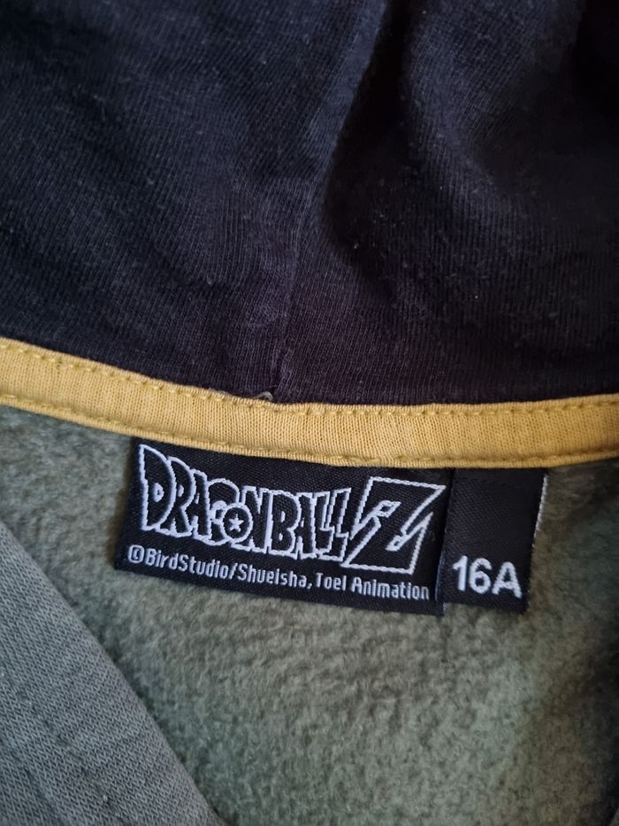Sweat à capuche kaki DragonBall Z 16ans - photo numéro 3