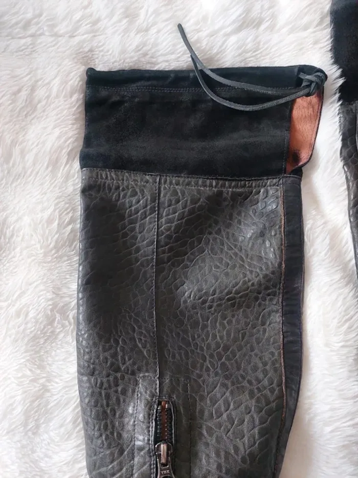 Bottes neuves en cuir de veau noir – Today D – Taille 40 - photo numéro 4