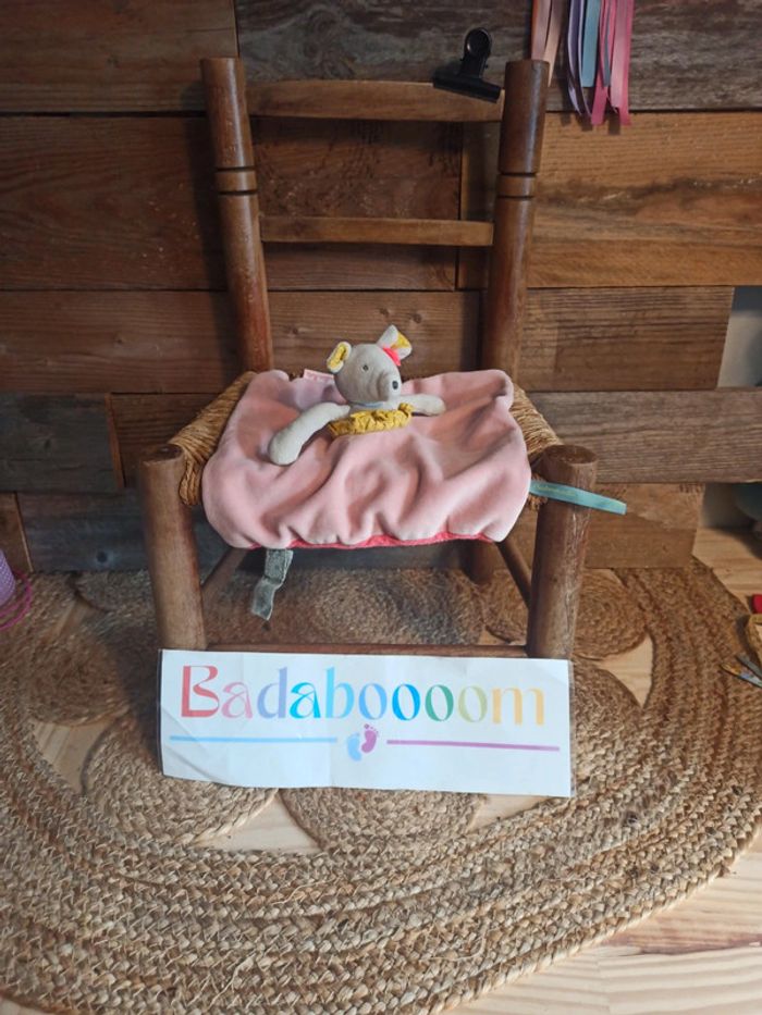 Doudou souris mademoiselle et ribambelle moulin roty tbe