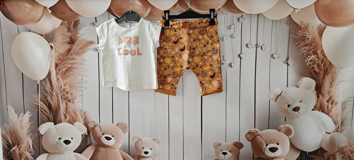 Ensemble Fille Tape à l’œil  t-shirt Mini Cool + pantalon chaud – 3 mois