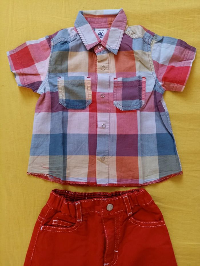 Ens 2p chemisette Petit Bateau 12m - photo numéro 2