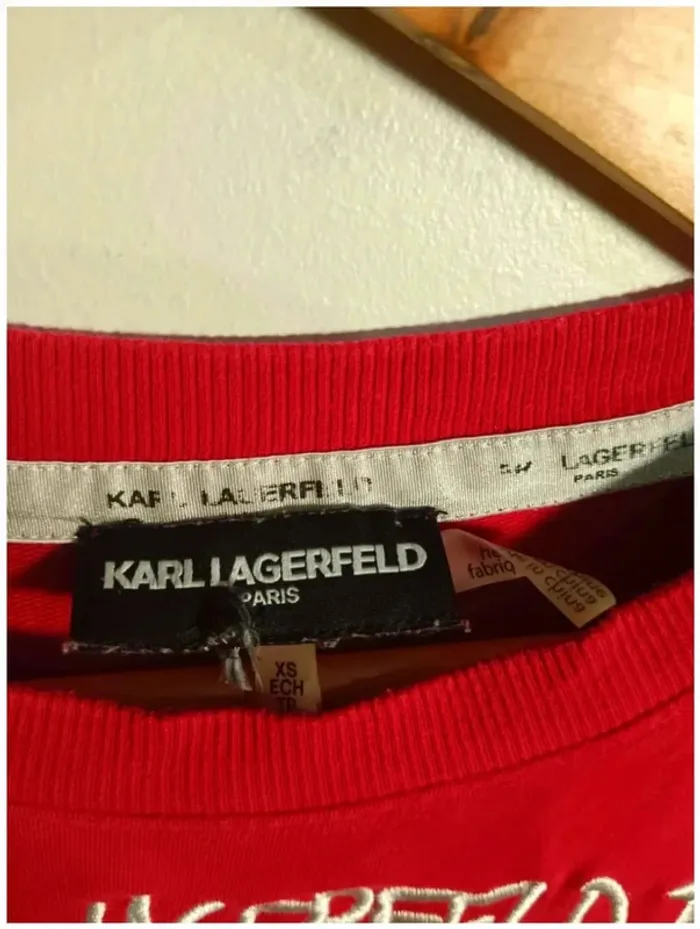 C10 sweat rayé fushia Karl Lagerfeld XS - photo numéro 3