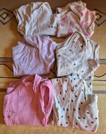 Lot de 6 bodys manches courtes