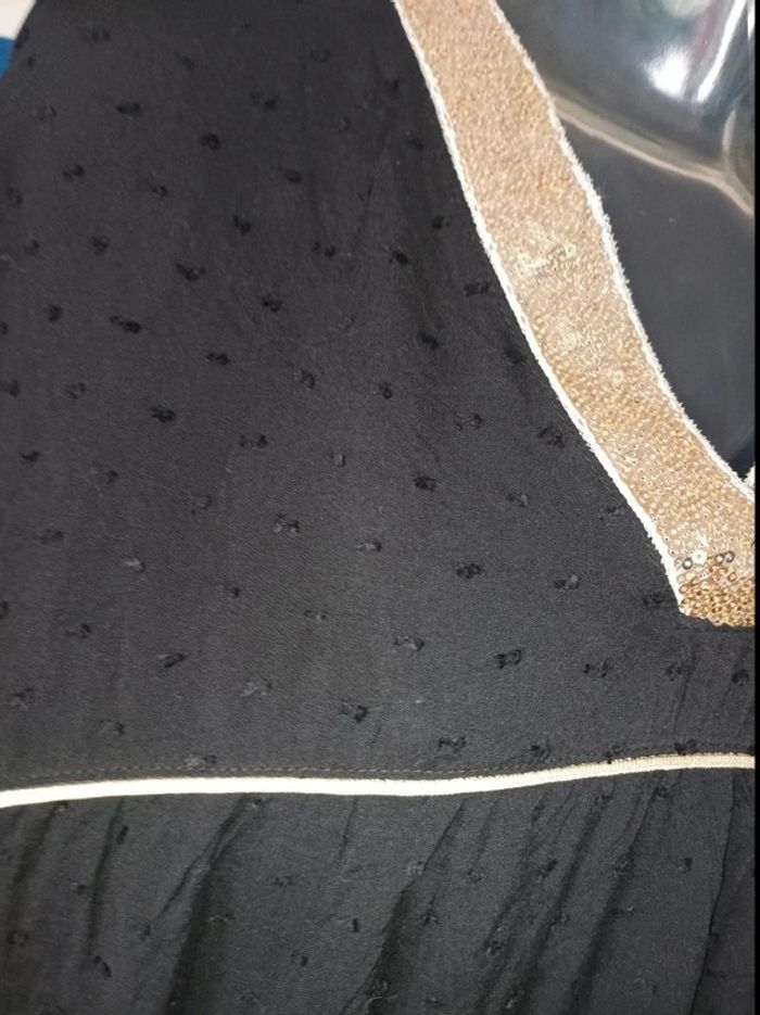Robe manches longues noir SEN Paris neuve femme taille 40 - photo numéro 2