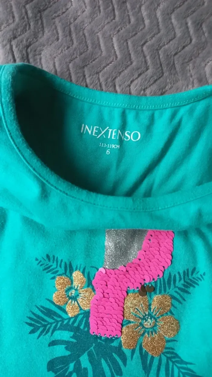 Robe verte toucan à strass t 6 - photo numéro 3