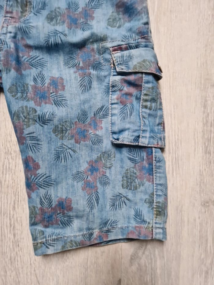 Short en jean fleurs tropicales Orchestra 8 ans - photo numéro 3