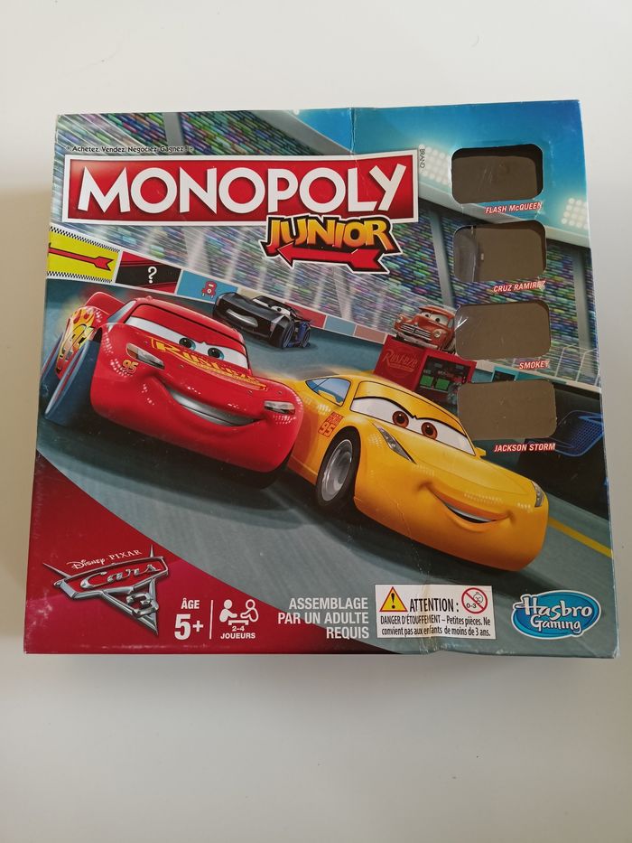 Monopoly junior cars 3 hasbro complet