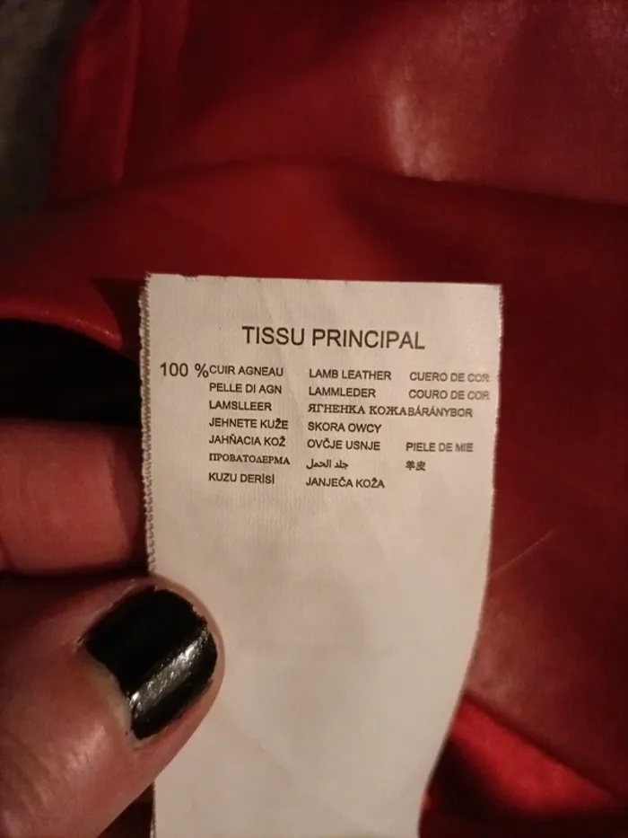 Jupe cuir véritable rouge - photo numéro 6