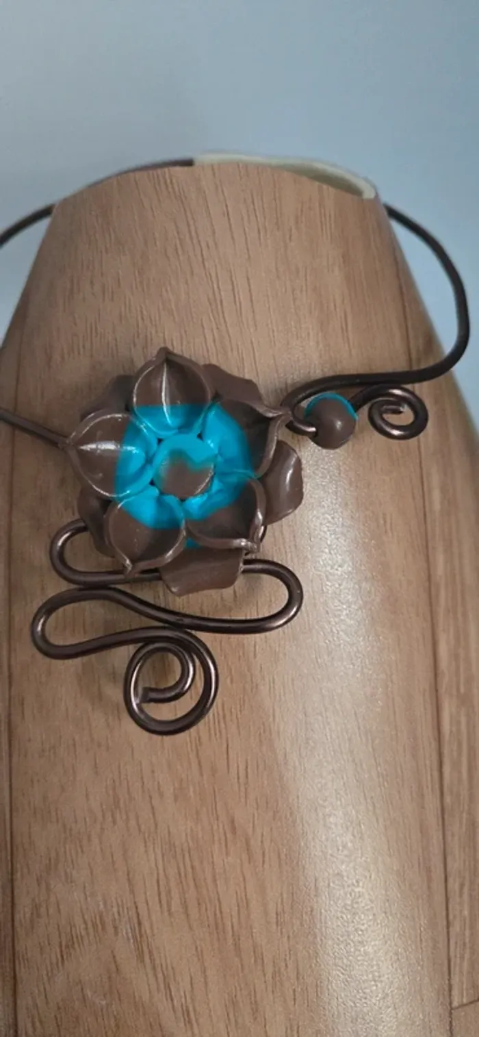 Parure collier et bracelet fimo et métal neuf - photo numéro 4