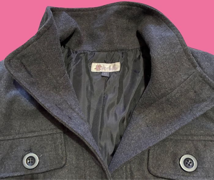 Beau manteau pour femme inter-saison gris anthracite (44) - photo numéro 3