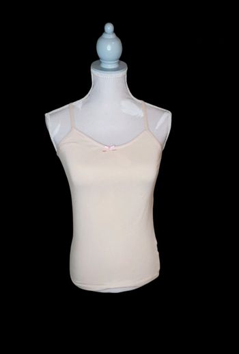 Débardeur fines bretelles et petit noeud rose pâle kiabi 10 ans