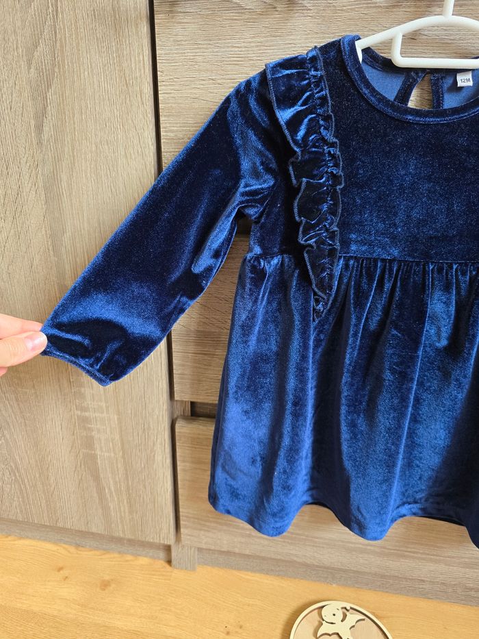 Vêtement Bébé Fille - Robe bleu - Tex Baby - 12 mois - photo numéro 2