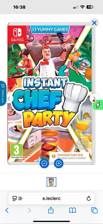 Jeu switch instant chef party