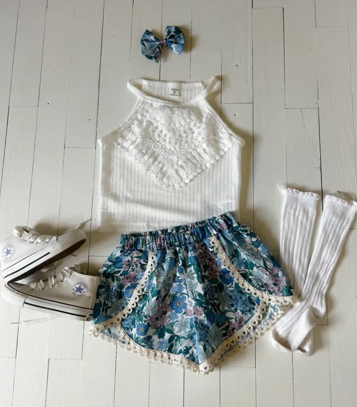 Ensemble créatrice liberty short et noeud 8 ans - photo numéro 2