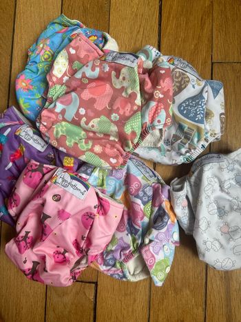 Lot couches lavables nuit XL – très bon état + 1 offerte