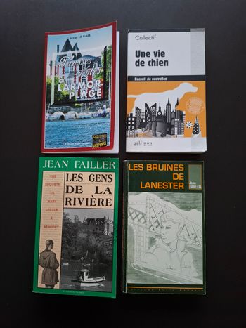 Lot de 4 romans policiers Bretons en très bon état