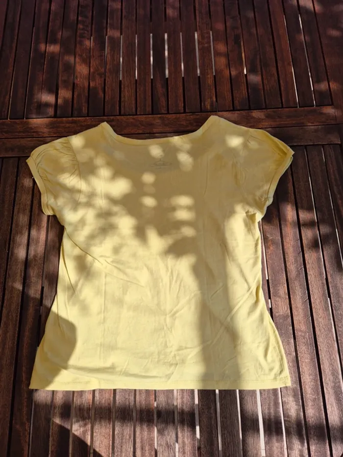 T-Shirt Cache Cache jaune en coton T.42 - photo numéro 4