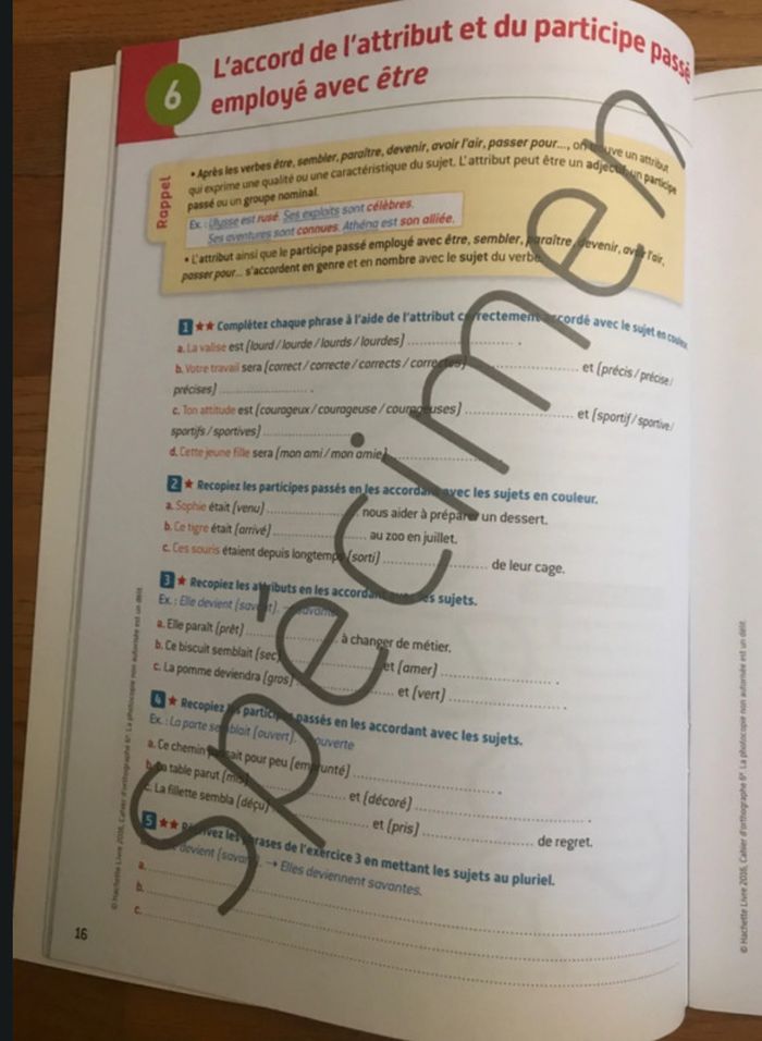 Orthographe 6ème - avec 16 pages de  corrigés - Hachette - photo numéro 2