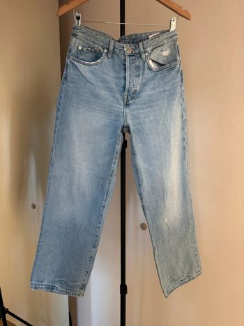 Jean droit bleu clair effet délavé 38 H&M