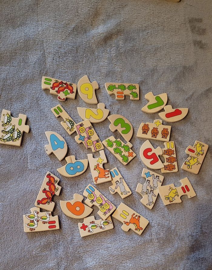 Puzzle en bois pour apprendre à compter à bébé - photo numéro 3