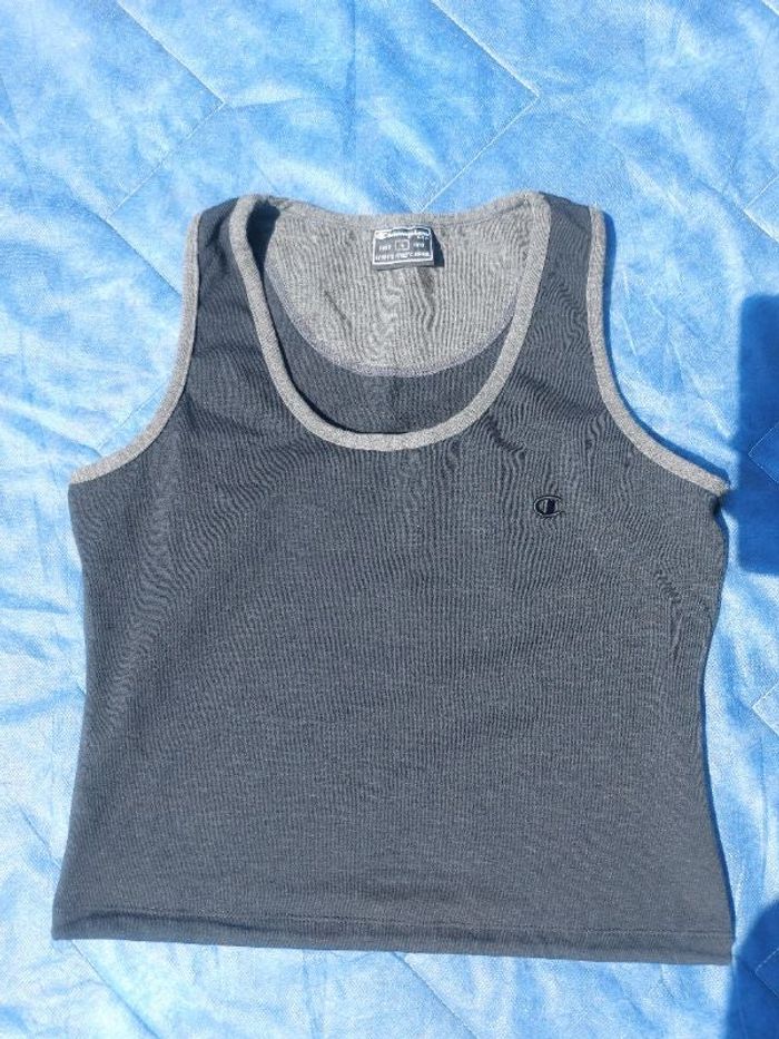 Débardeur gris/noir champion