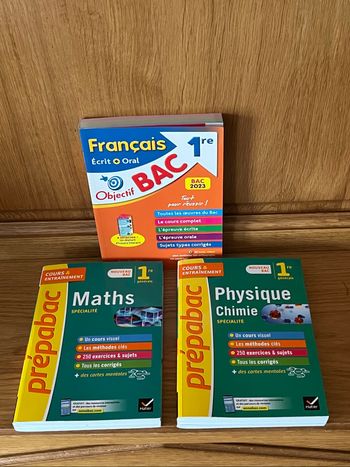 Lots de 3 prépa bac Maths/physique/francais