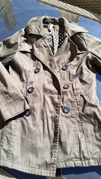 Trench-coat noir 12 Ans sans ceinture