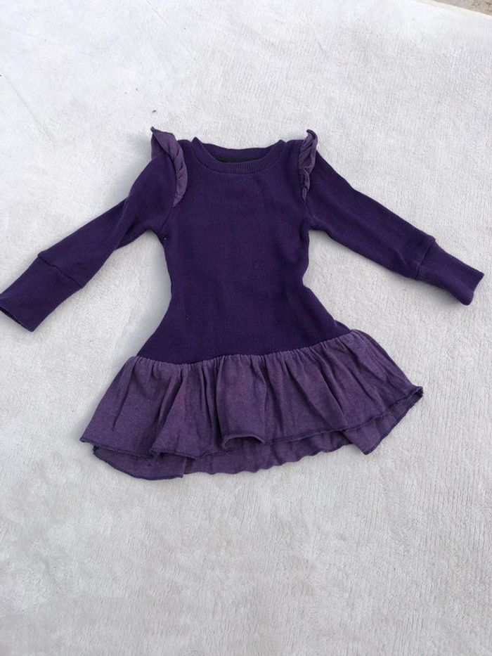 Robe fairy manymonths S/M laine merinos coloris plume