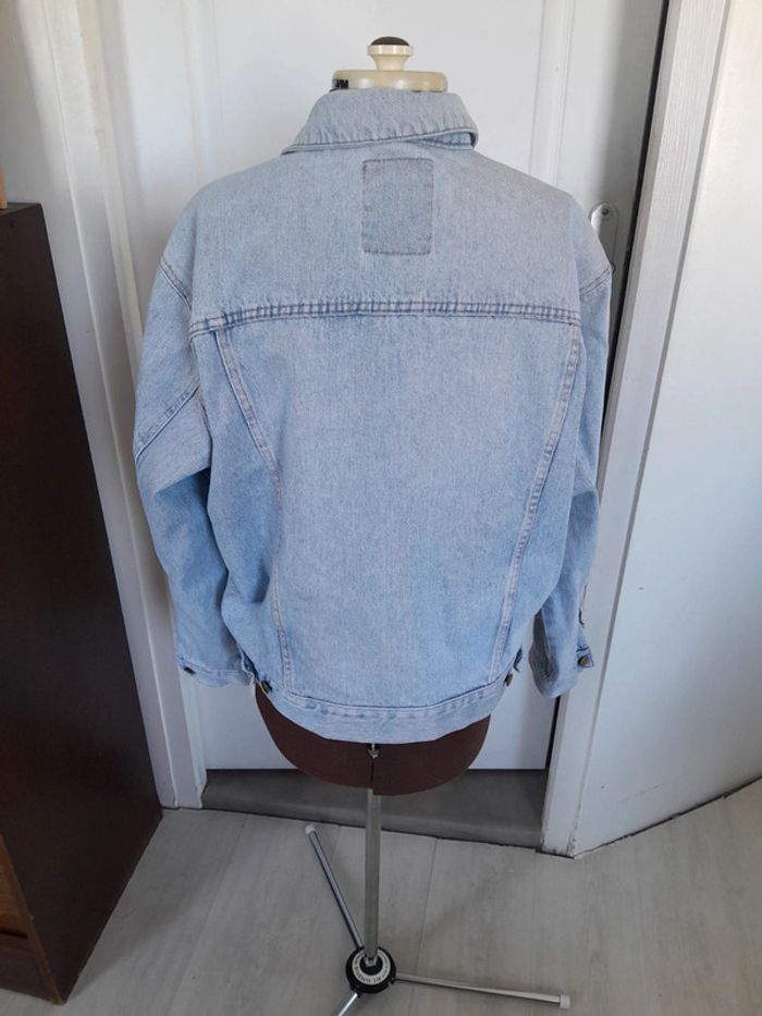 Veste en jean oversize vintage avec ruban sur poche Weipper - photo numéro 3