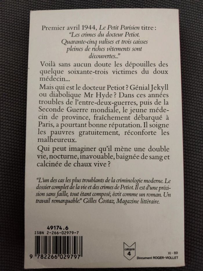 Livre l'abominable docteur Petiot - photo numéro 2