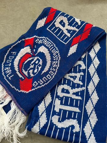 Écharpe vintage supporter de foot RC Strasbourg