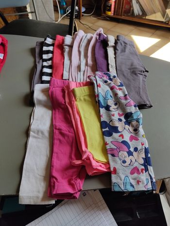 Lot de 15 leggings fille taille 6 mois