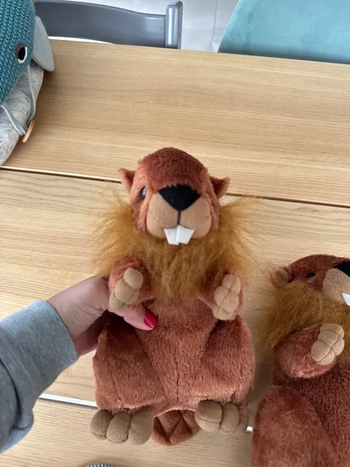 Lot 2 marmottes peluches - photo numéro 3