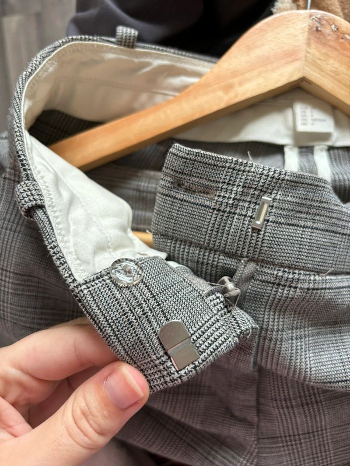 Pantalon habillé à carreaux gris H&M Taille 34 - photo numéro 9