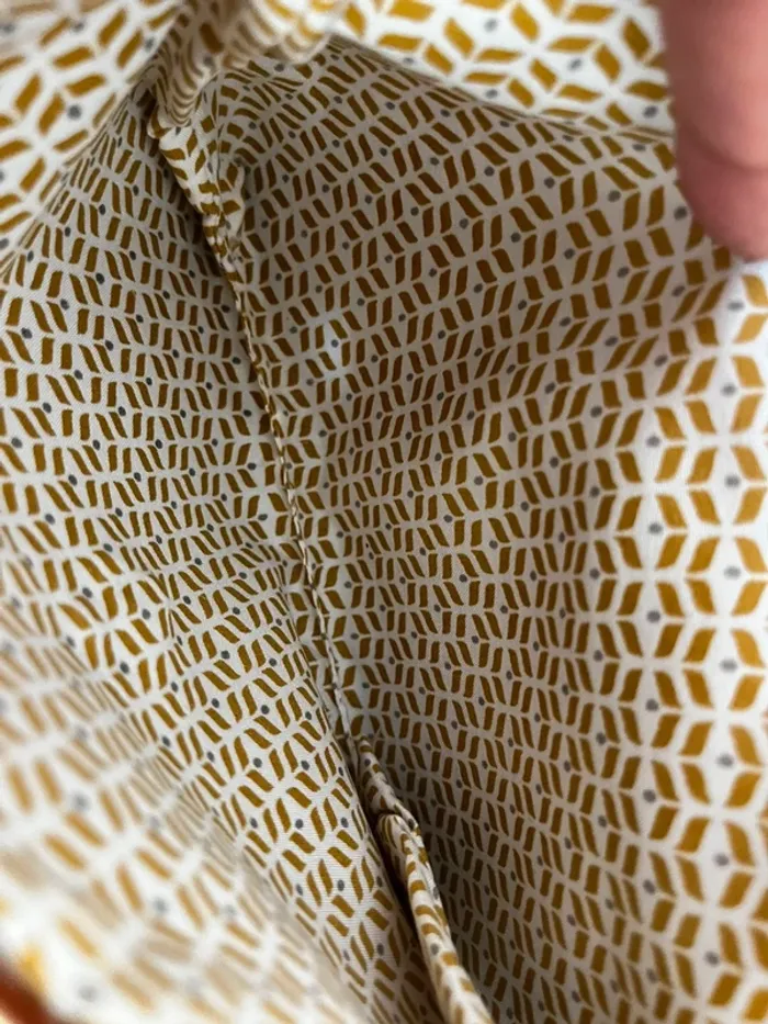 Très joli sac à main / Neuf / Tissu et simili-cuir camel - photo numéro 2