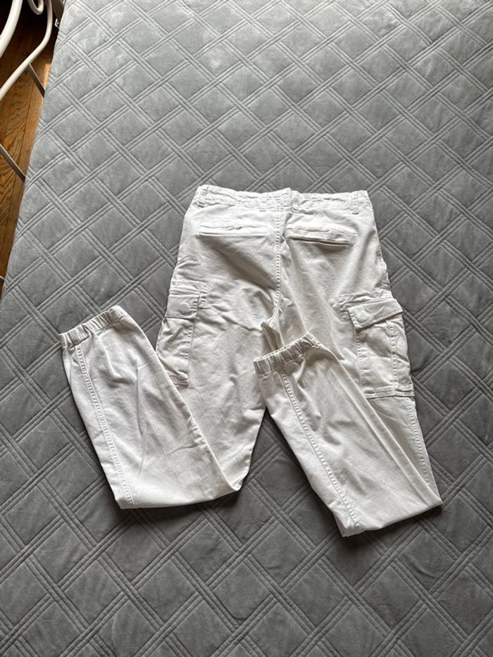 Pantalon  cargo  homme blanc - taille 38 - Gémo - très bon état - photo numéro 5