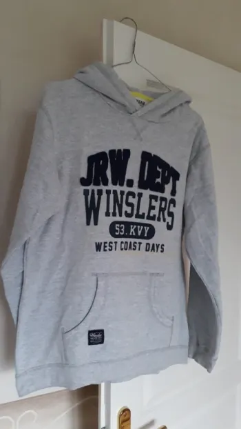 Sweat à capuche gris clair 16 ans