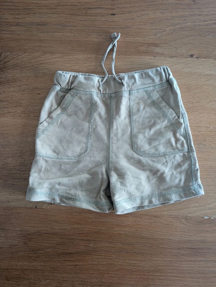 Short en tissu ceinture élastique kaki 18 mois - photo numéro 6