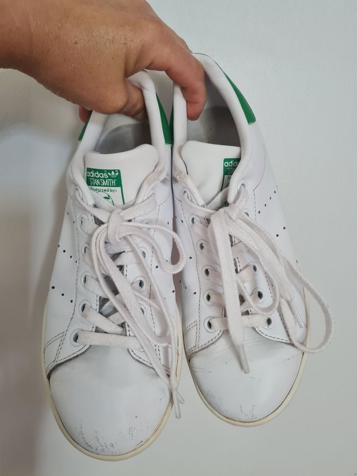 Stansmith blanche et verte - photo numéro 6