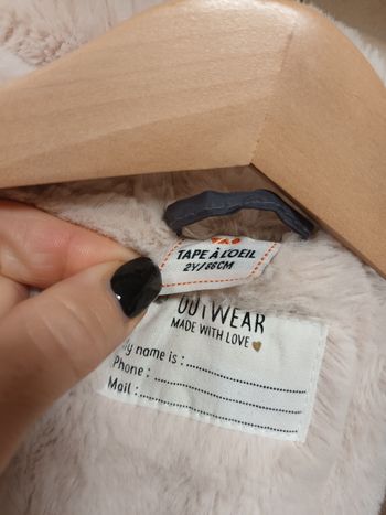 Magnifique manteau tout doux et chaud Tape à l'œil 2 ans