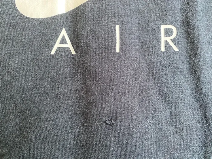 Sweat Nike Air capuche noir & kaki Taille S, logo blanc, streetwear stylé - photo numéro 5