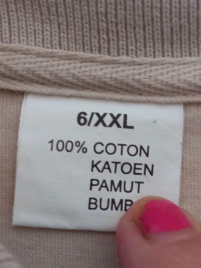 Polo hommes beige et bleu Taille : 6 / XXL - photo numéro 3