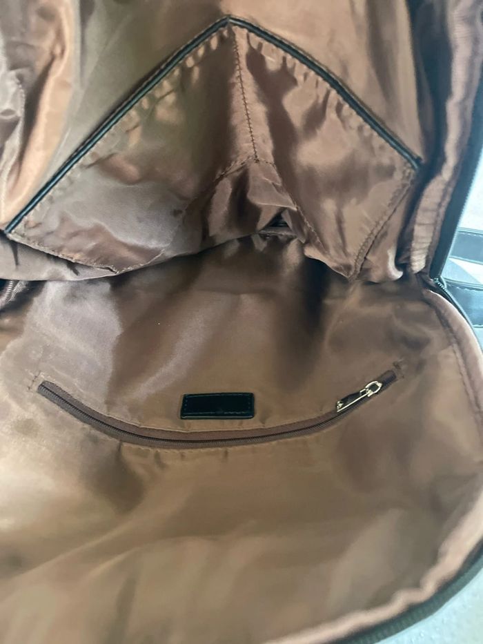 Sac à dos marron en simili cuir avec strass – sport, danse, gym - photo numéro 8