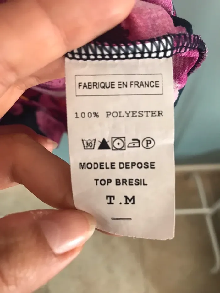 Blouse Fleurie Fuchsia Easyclothes M - photo numéro 3