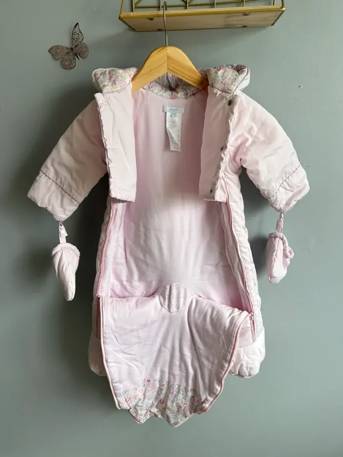 Combinaison pilote rose Jacadi fille 12 mois Tbe - photo numéro 3