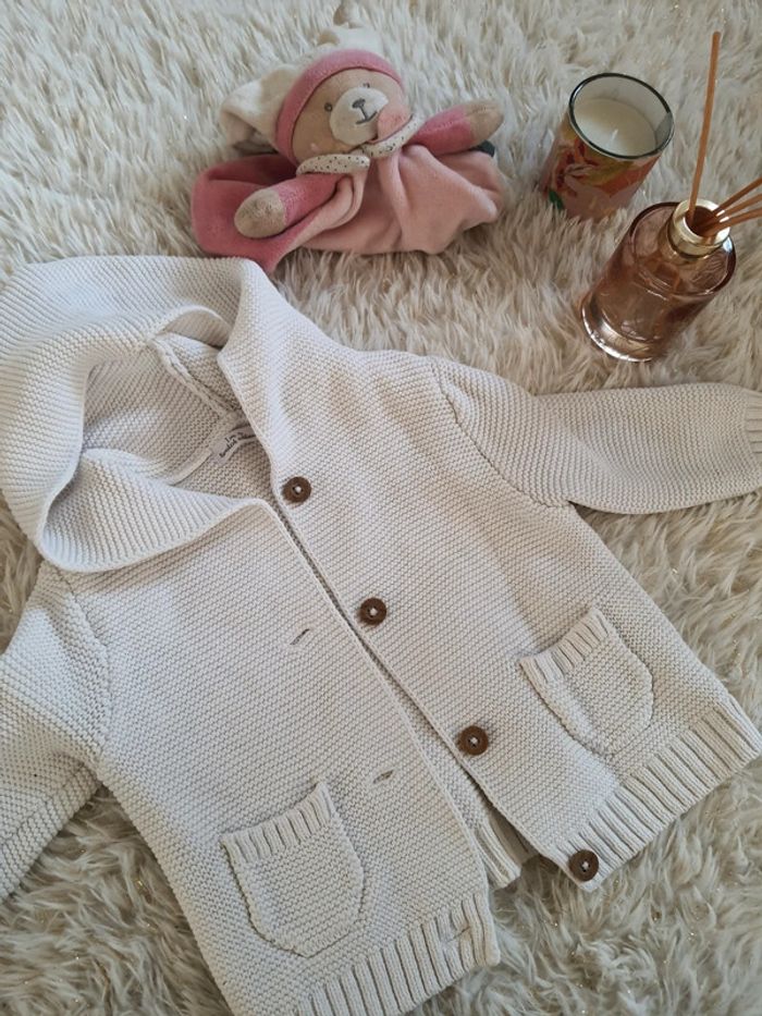 🌺 gilet epais bébé fille 3-6 mois