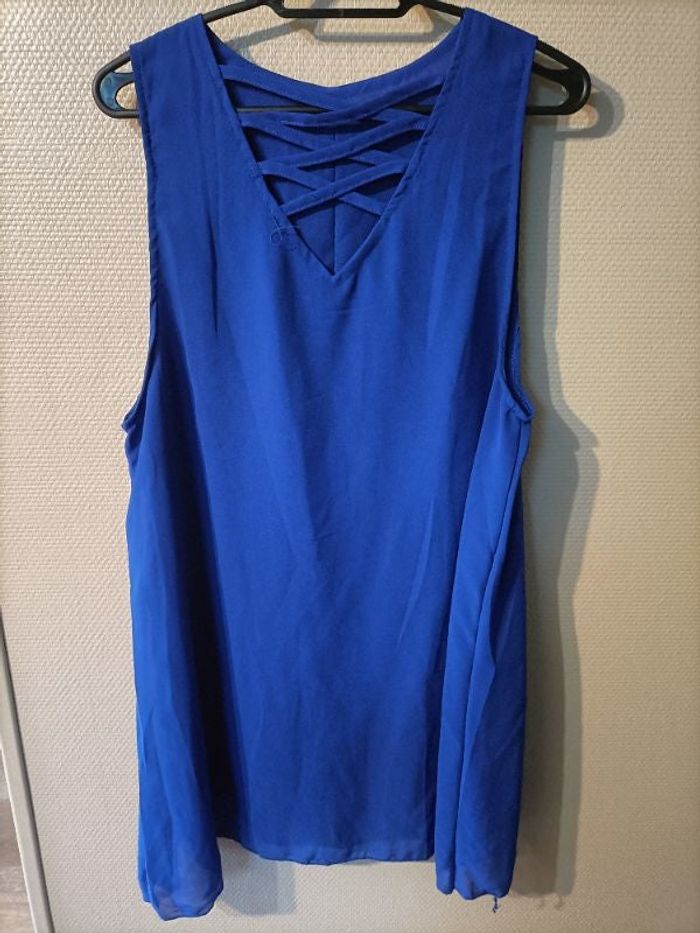 Robe bleu doublé