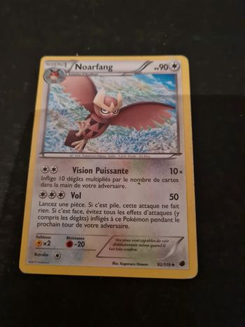 Carte pokémon Noarfang 92/116