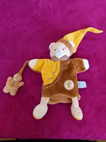 Doudou ours avec bonhomme